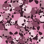 skull pattern, camouflage design, pink fabric, mauve, dusty rose, burgundy, gothic motif, alternative style,, fabric panel, edgy design, modern camouflage, skull motifs, contemporary pattern, crafting material, sewing fabric, pink camouflage, gothic aesthetic, trendy design