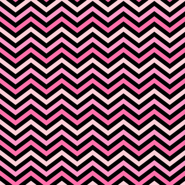 Zigzag pattern with alternating black and pink chevrons on a light pink background.