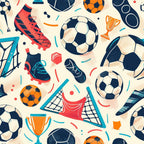 Soccer Fun Pattern 1 Minky Fabric