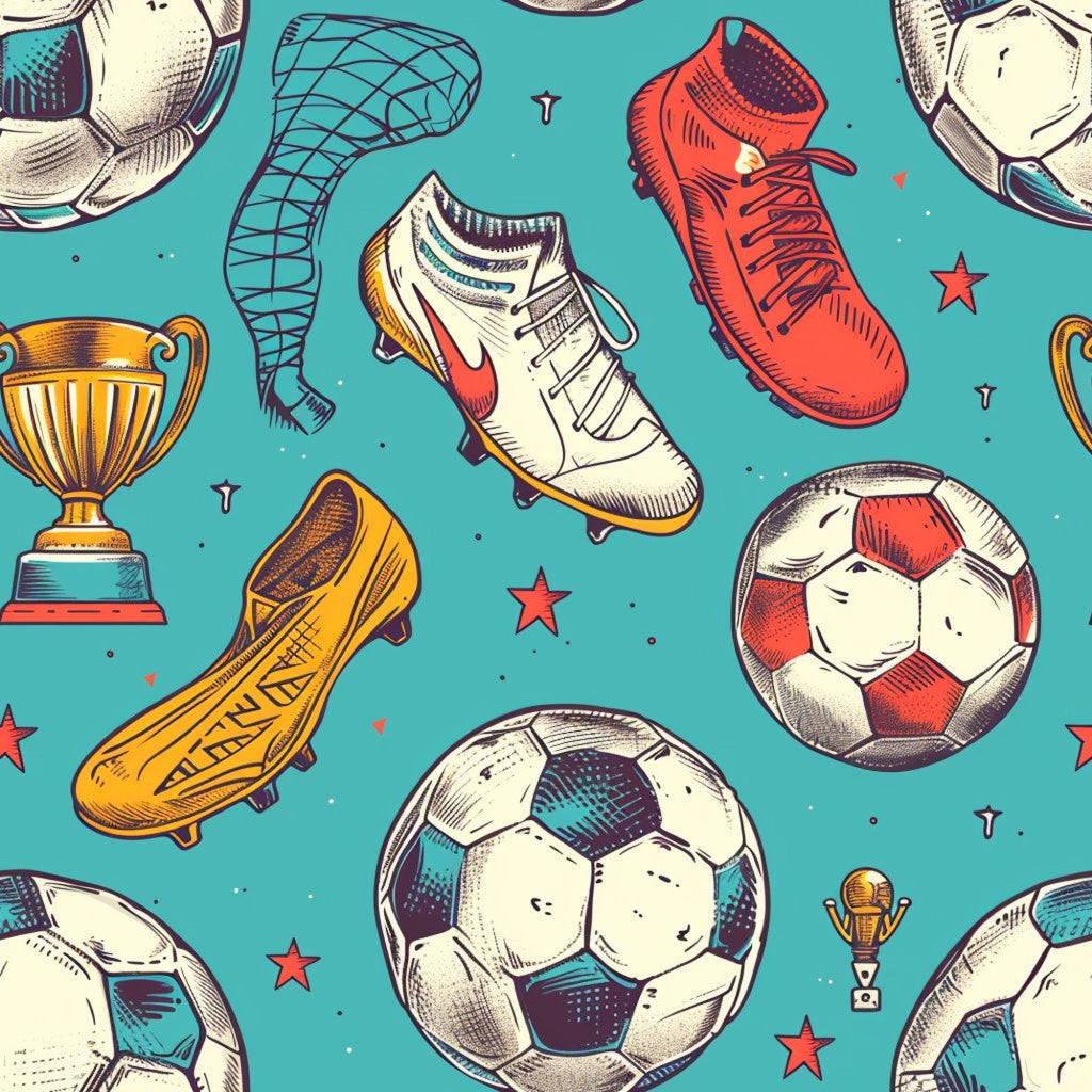 Soccer Fun Pattern 11 Minky Fabric