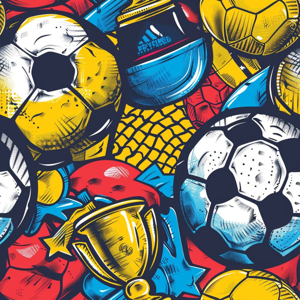 Soccer Fun Pattern 12 Minky Fabric