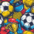 Soccer Fun Pattern 12 Minky Fabric