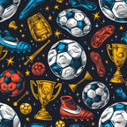 Soccer Fun Pattern 13 Minky Fabric