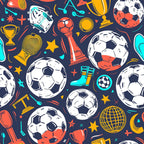 Soccer Fun Pattern 14 Minky Fabric