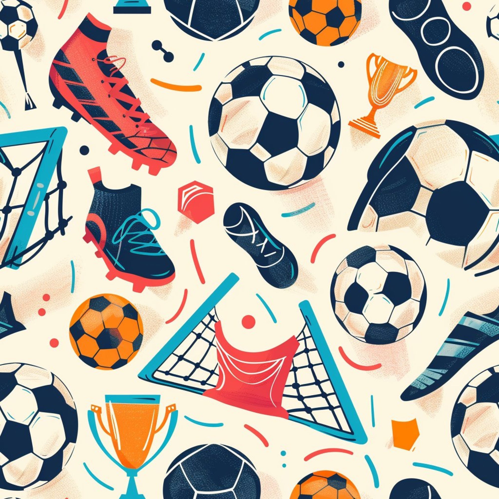 Soccer Fun Pattern 1 Minky Fabric