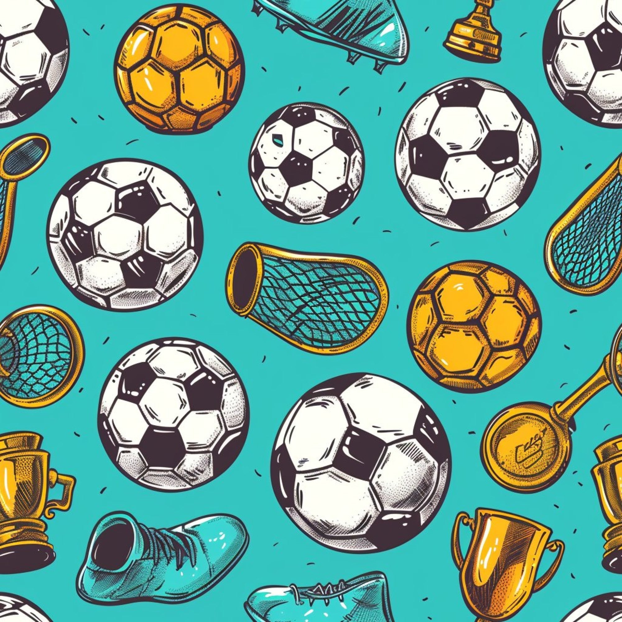 Soccer Fun Pattern 2 Minky Fabric