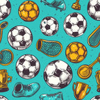 Soccer Fun Pattern 2 Minky Fabric