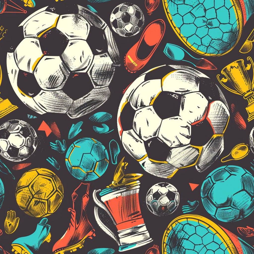 Soccer Fun Pattern 3 Minky Fabric
