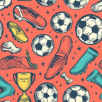 Soccer Fun Pattern 7 Minky Fabric