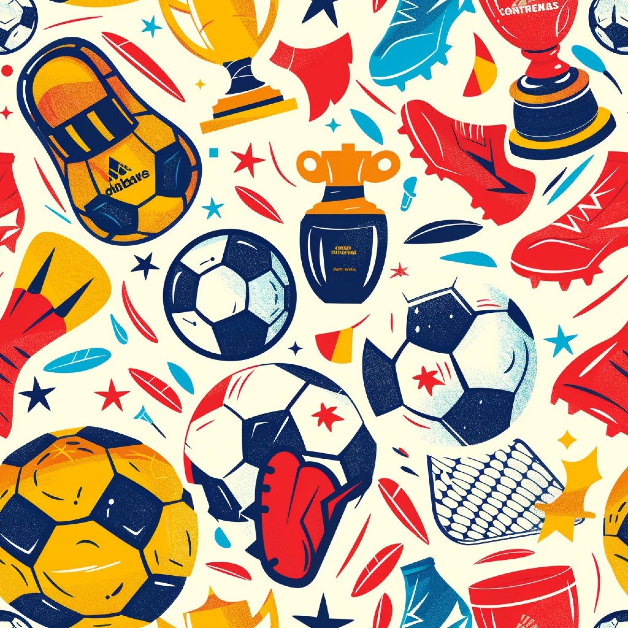Soccer Fun Pattern 8 Minky Fabric