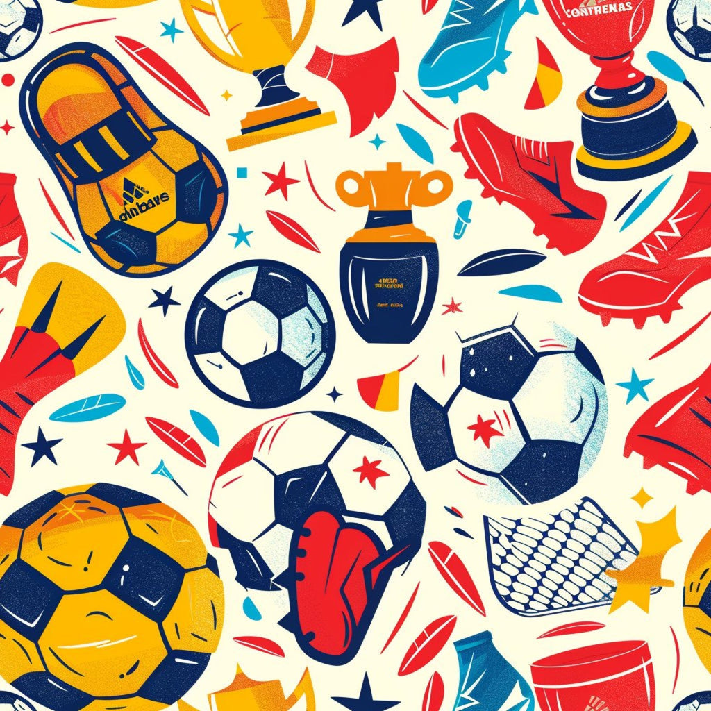Soccer Fun Pattern 8 Minky Fabric