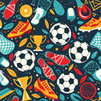 Soccer Fun Pattern 9 Minky Fabric