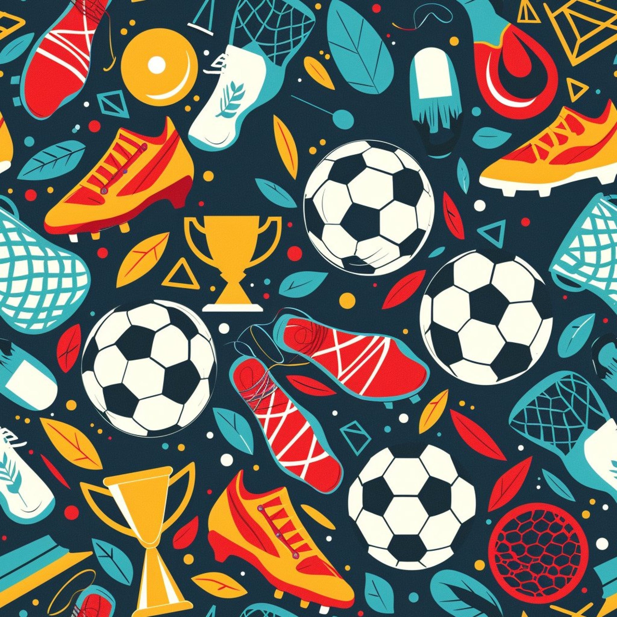 Soccer Fun Pattern 9 Minky Fabric