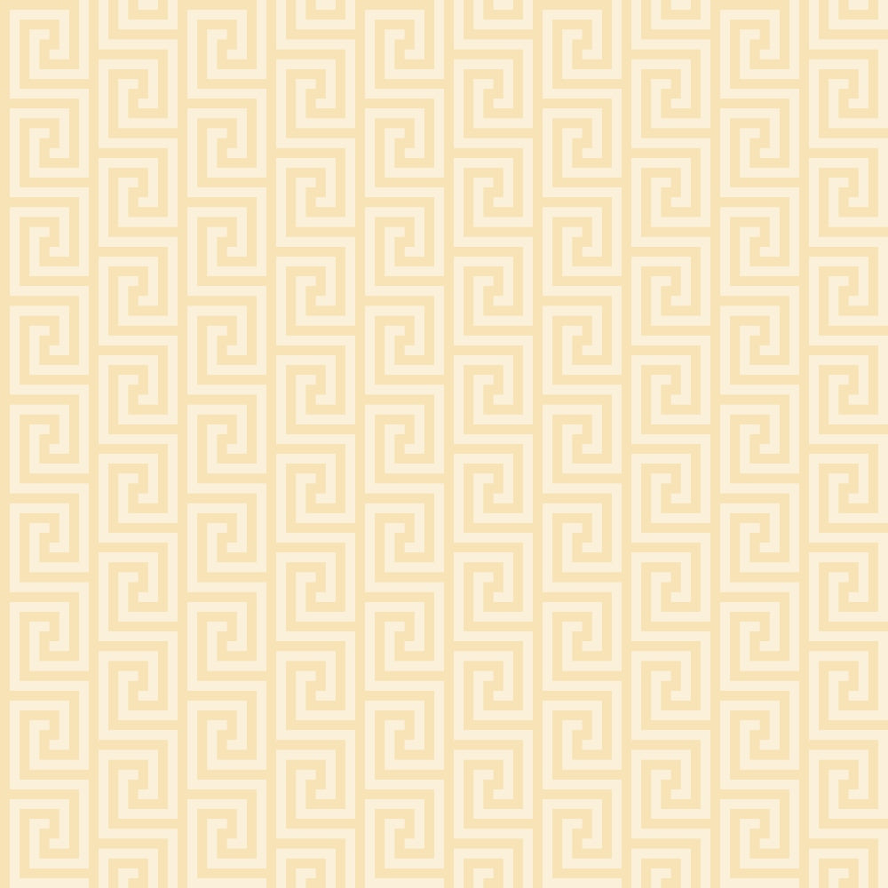 Repeating pattern of beige Greek key motifs on a light cream background.