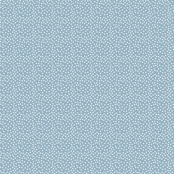 Light blue background with a pattern of evenly spaced small white dots.