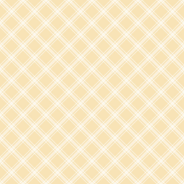 A light yellow plaid pattern with intersecting thin, white diagonal lines forming diamond shapes.