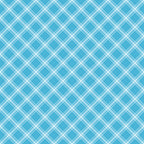 A blue and white crisscross plaid pattern with intersecting diagonal lines forming diamond shapes.