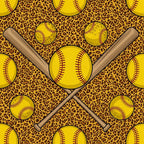Fastpitch Fever Pattern 10 Minky Fabric