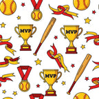 Fastpitch Fever Pattern 11 Minky Fabric