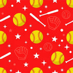 Fastpitch Fever Pattern 15 Minky Fabric