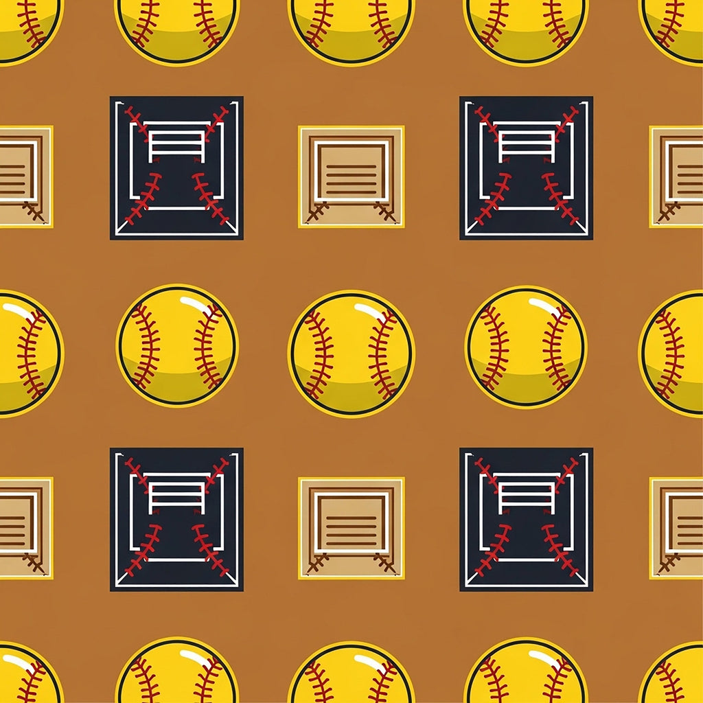 Fastpitch Fever Pattern 16 Minky Fabric