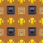 Fastpitch Fever Pattern 16 Minky Fabric