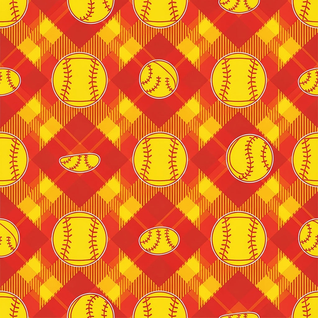Fastpitch Fever Pattern 7 Minky Fabric