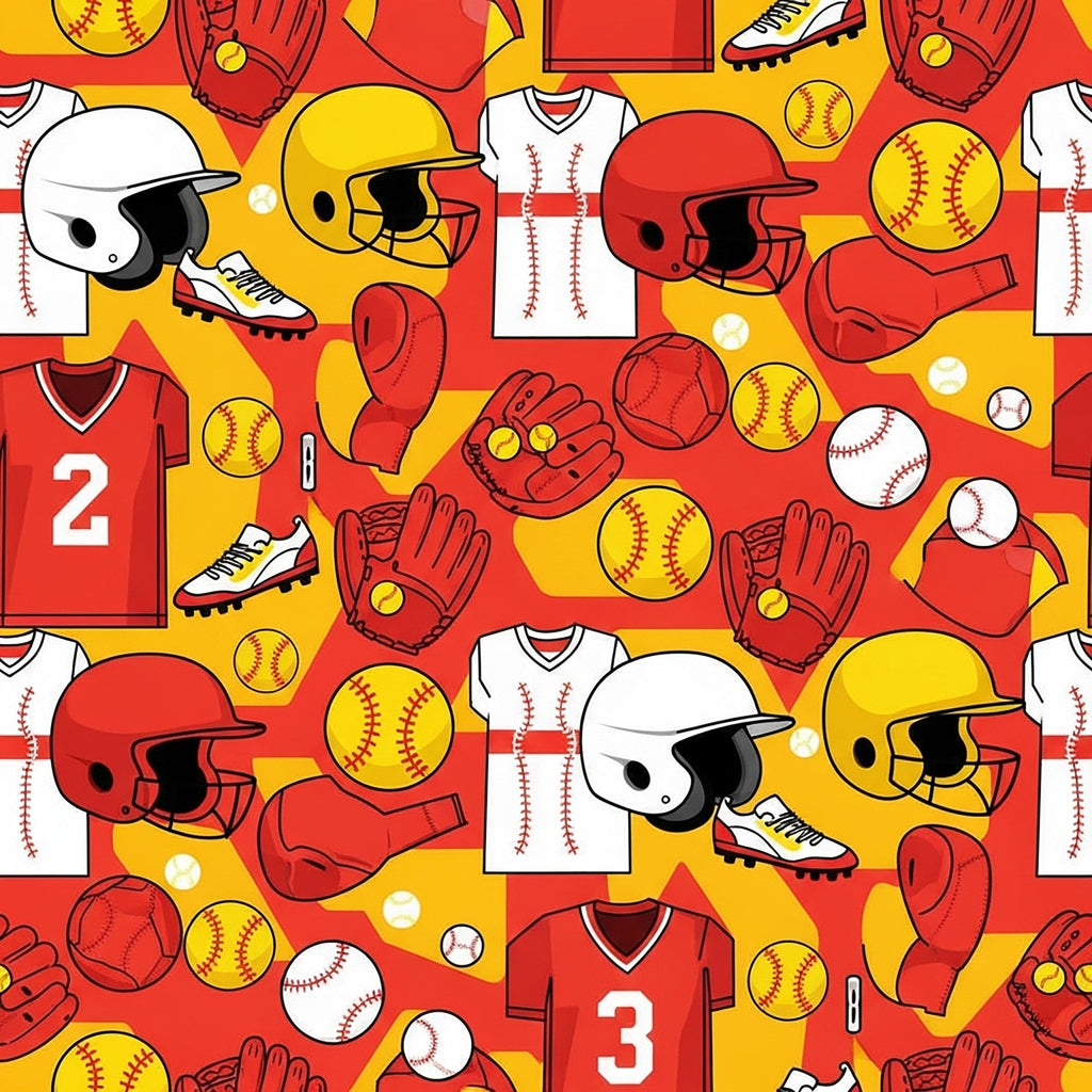 Fastpitch Fever Pattern 8 Minky Fabric