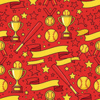 Fastpitch Fever Pattern 9 Minky Fabric