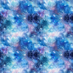 Abstract watercolor pattern with blue, purple, and pink hues, featuring white speckles resembling stars across the image.