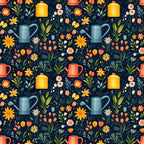 Green Thumb Blooms Pattern 1 Minky Fabric