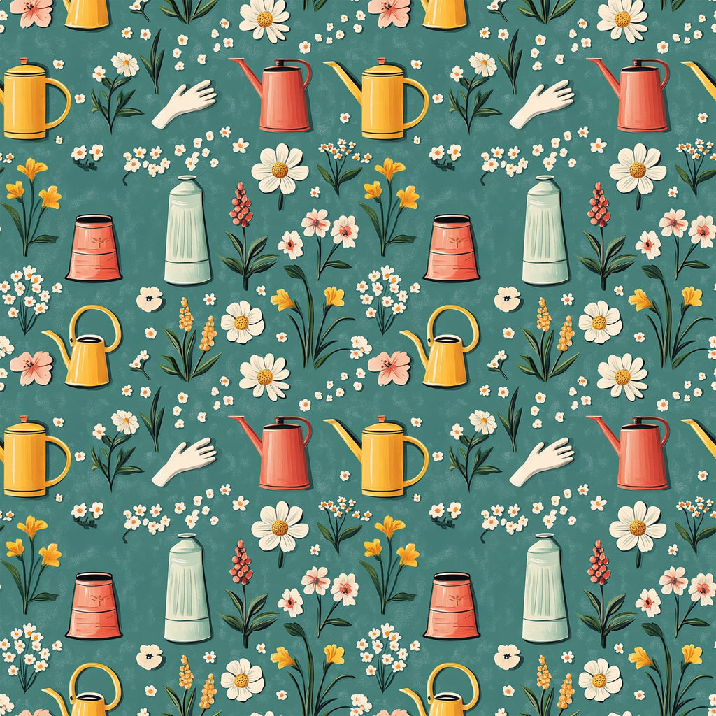 Green Thumb Blooms Pattern 10 Minky Fabric