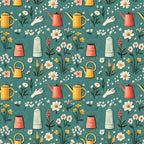 Green Thumb Blooms Pattern 10 Minky Fabric