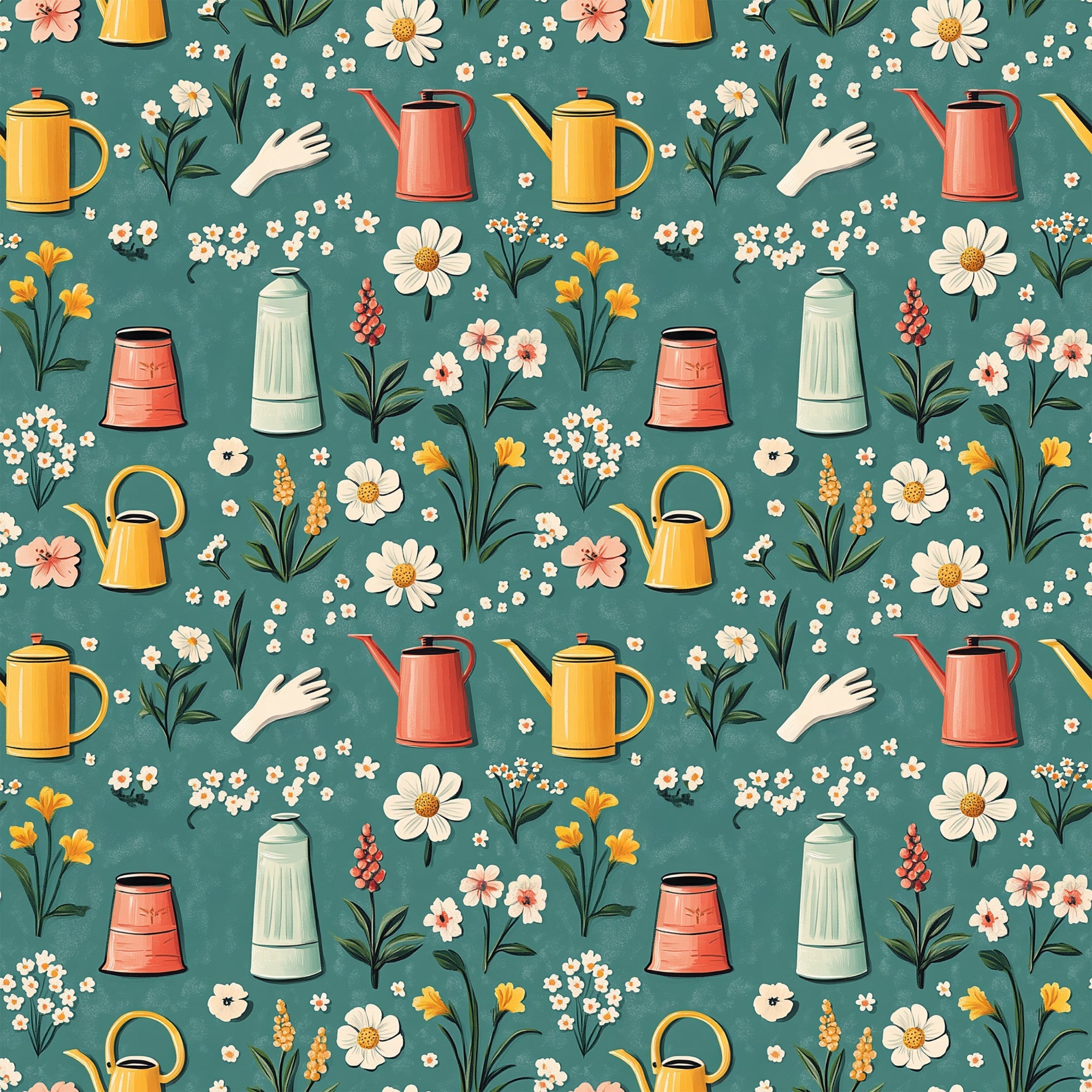 Green Thumb Blooms Pattern 10 Minky Fabric