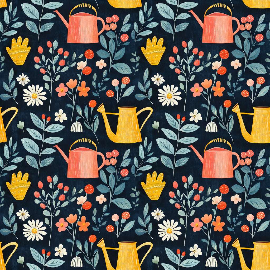 Green Thumb Blooms Pattern 11 Minky Fabric