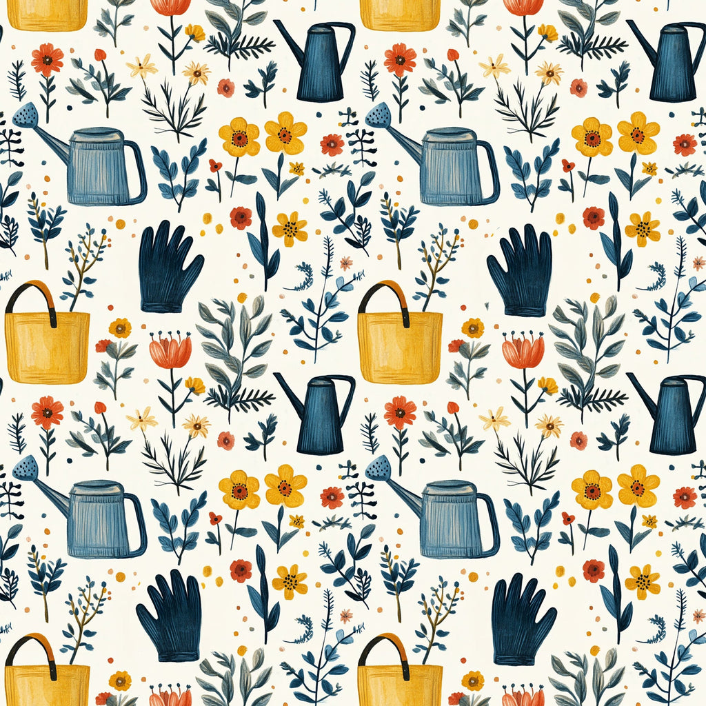 Green Thumb Blooms Pattern 12 Minky Fabric