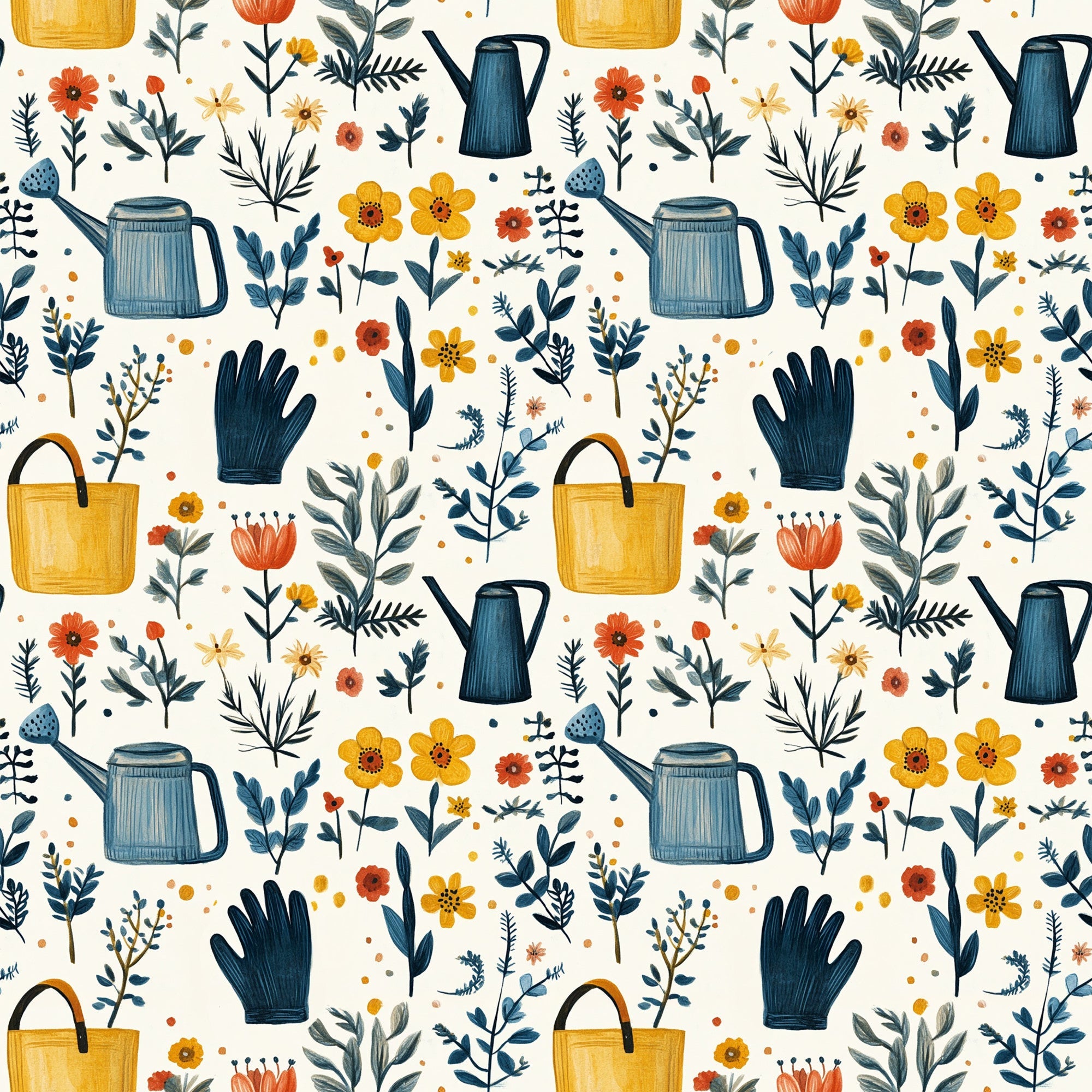 Green Thumb Blooms Pattern 12 Minky Fabric