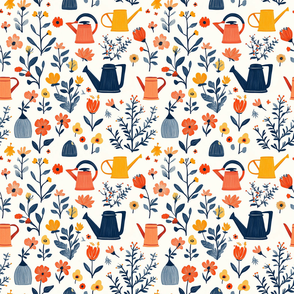 Green Thumb Blooms Pattern 2 Minky Fabric
