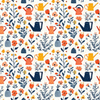 Green Thumb Blooms Pattern 2 Minky Fabric