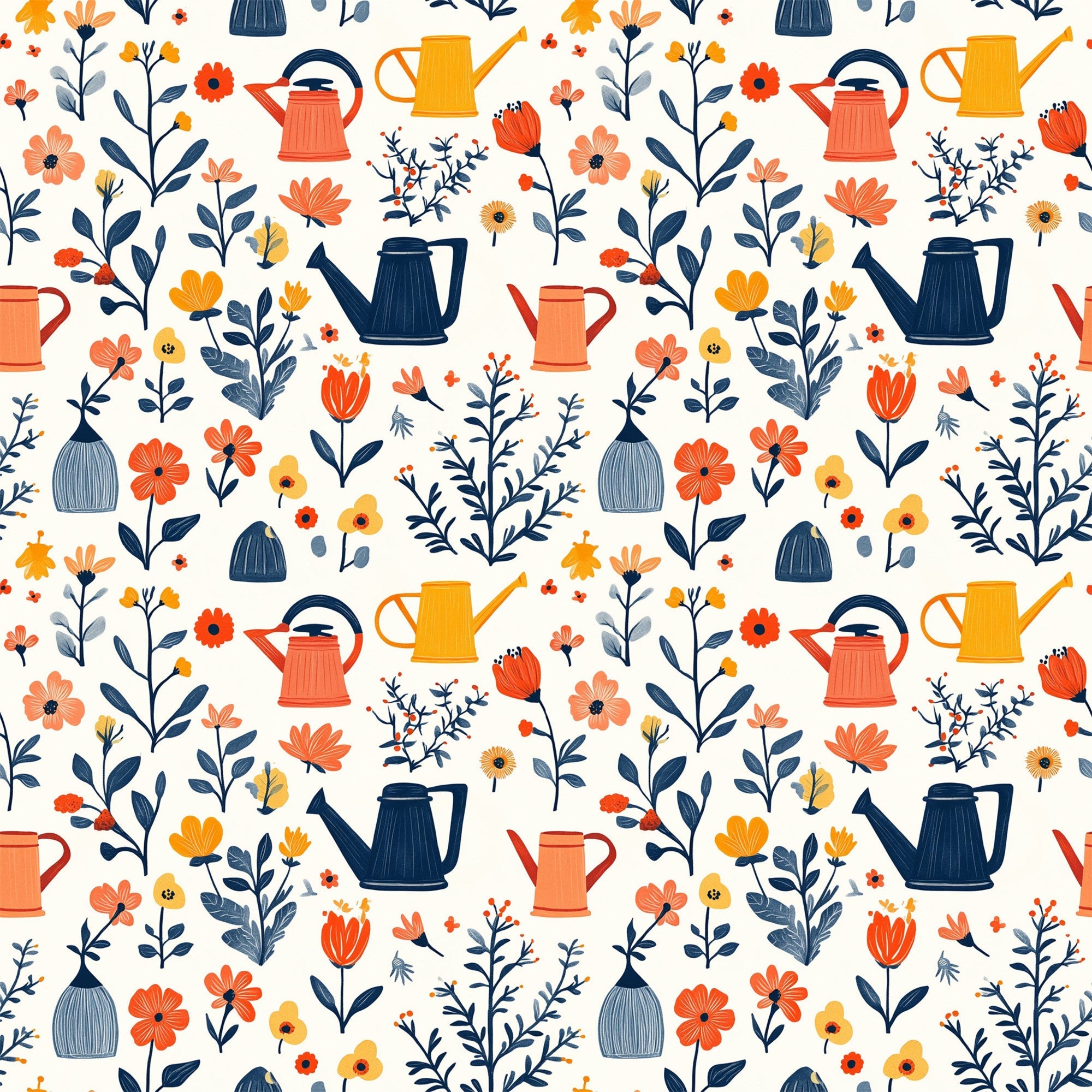 Green Thumb Blooms Pattern 2 Minky Fabric