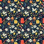 Green Thumb Blooms Pattern 3 Minky Fabric