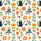Green Thumb Blooms Pattern 4 Minky Fabric