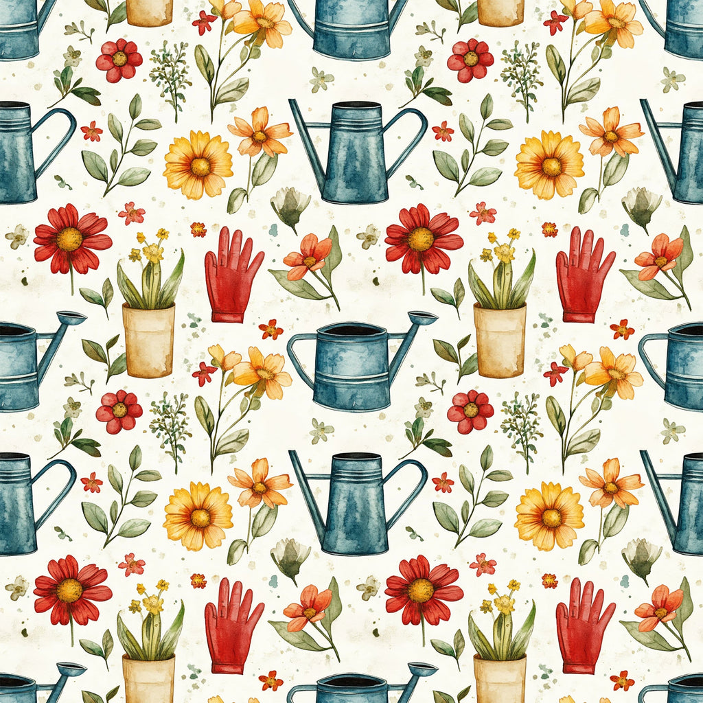 Green Thumb Blooms Pattern 6 Minky Fabric