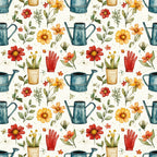 Green Thumb Blooms Pattern 6 Minky Fabric