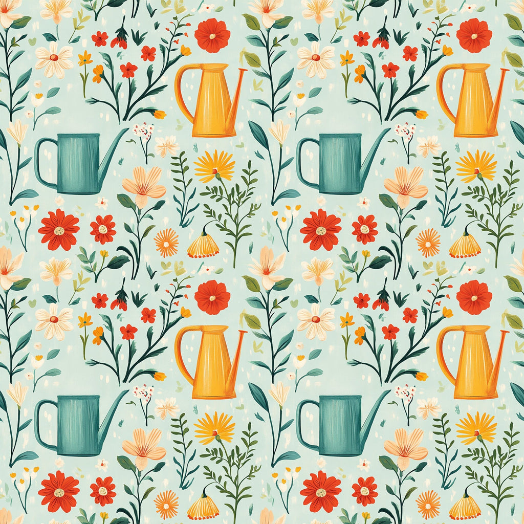 Green Thumb Blooms Pattern 7 Minky Fabric