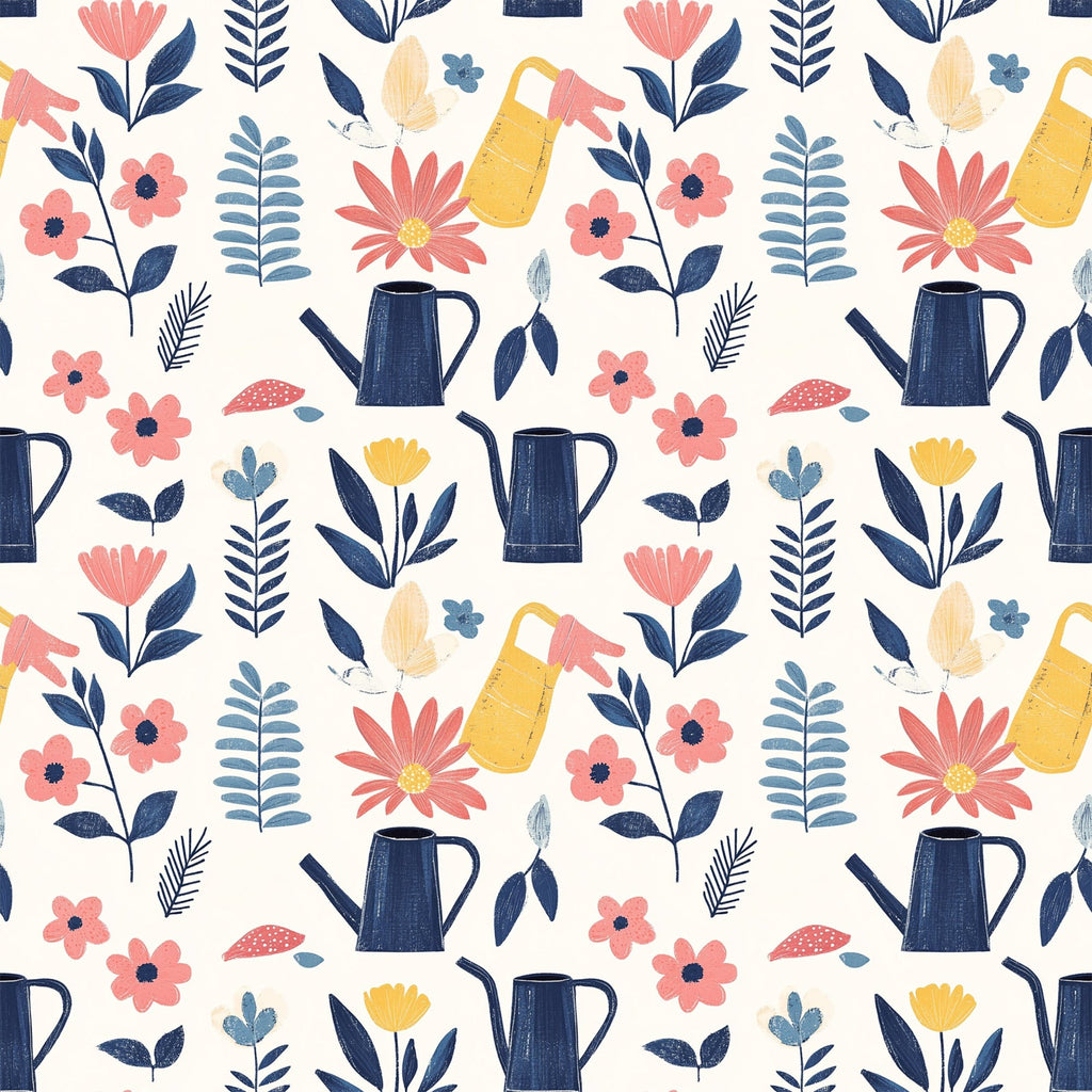 Green Thumb Blooms Pattern 8 Minky Fabric
