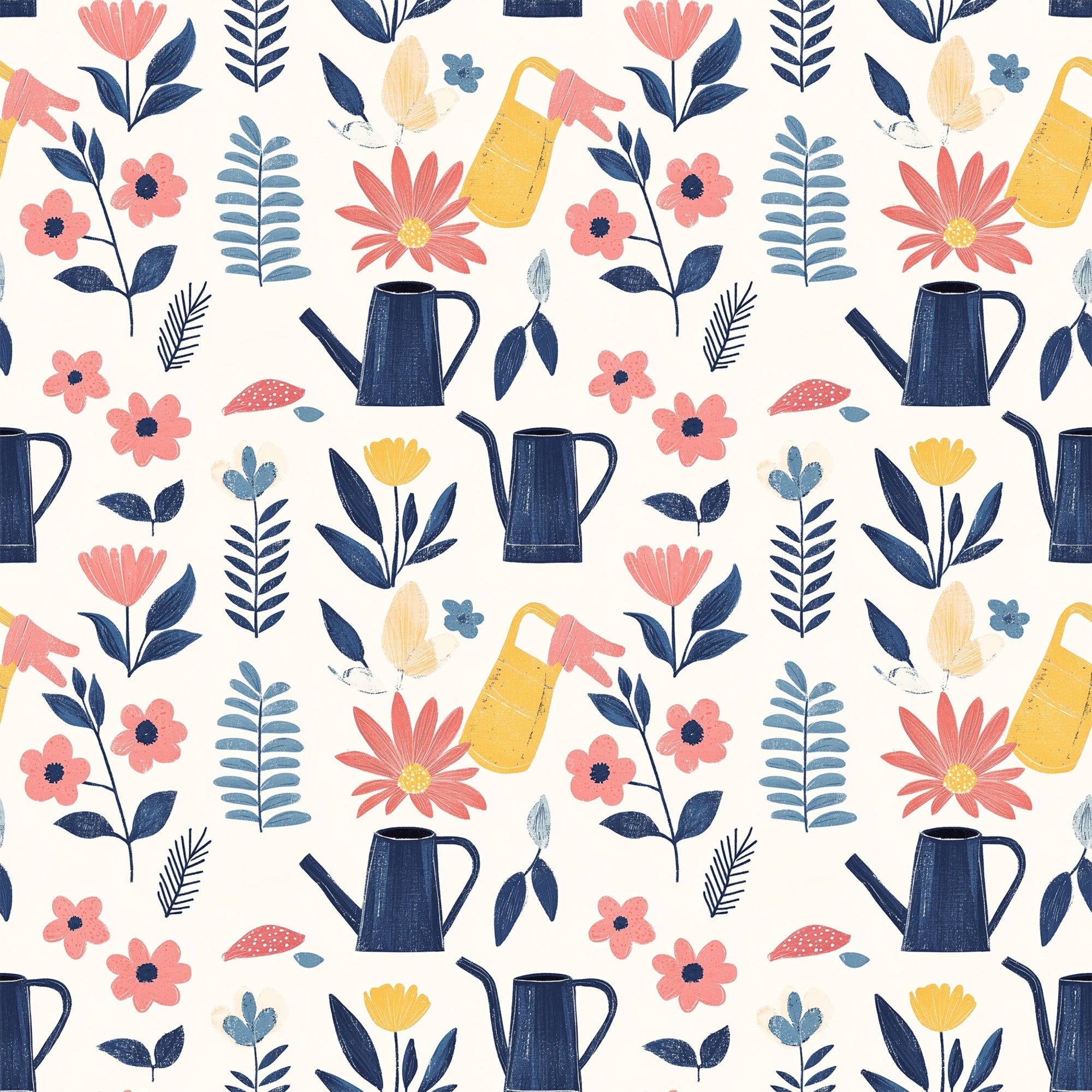 Green Thumb Blooms Pattern 8 Minky Fabric