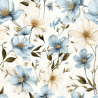 Sparse Flowers Pattern 11 Minky Fabric