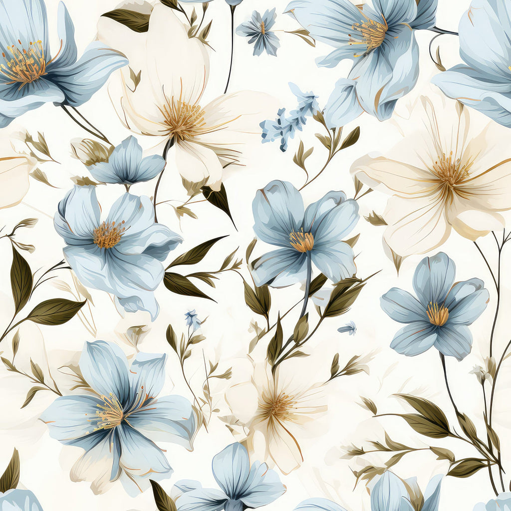 Sparse Flowers Pattern 11 Minky Fabric