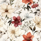Sparse Flowers Pattern 12 Minky Fabric